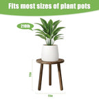 Wood Plant Stands Indoor, Updated Single Plant Stand Modern Plant Table for Large Plants, Wooden Plant Stool, Tall Plant Holder Small Round Side for Living Room, Balcony, Office (Dark Brown) - color: Dark Brown