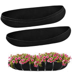 3PCS 36 Inch Planter Basket Liners Fabric Window Box Liners Felt Trough Planter Liner Replacement Black Flower Basket Liner Non-Woven Hanging Plant Liner for Planters Garden Fence - Avoid Bird Nesting - size: 3PCS 36 Inch