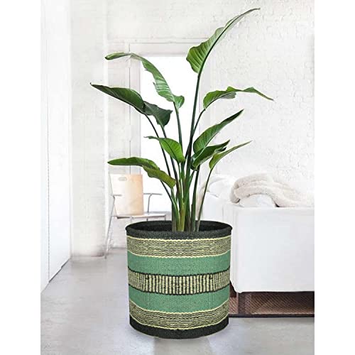 Sturdy Jute Planter Basket Modern Woven Basket for 8" Flower Pot Floor Indoor Planters, 10" x 10” Storage Basket Rustic Home Decor, Storage Earth-Friendly Planter (10x10 Inches, Red) - color: Red, size: 10x10 inches