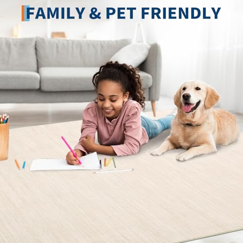 Hallway Runner Rug 2.5x8 Washable Non Slip Kitchen Runner Rugs Low Pile Modern Solid Color Living Room Rugs Minimalist Plain Entry Long Runners Boho Accent Solid Runner Rugs for Bedroom Nursery, Ivory - color: Ivory, size: 2'6" x 8' (Runner)