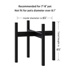 FaithLand Mid Century Plant Stand Indoor Outdoor (EXCLUDING 8" Plant Pot), Metal Planter Stand, Potted Plant Holder, Black, Hold Up to 8 Inch Planter - Upgraded Design - size: 8 inch