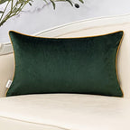 Yangest Green Throw Pillow Cover Velvet Cushion Cover Branches Rectangular Pillowcase for Sofa Couch Bedroom Living Room, 12x20 Inch - color: Green, size: 20" x 12" (Pack of 1)
