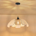 20 Inch Boho Flower Chandeliers for Dining Room Farmhouse Rattan Pendant Lights Girl Chandelier Hand Woven Bedroom Light Fixture Hanging Lamp for Kitchen Island - size: 20 Inch Ceiling