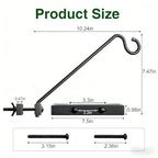 12-Inch Deck Bird Feeder Hanger for Railing, Outdoor Decor Plant Hanger, Balcony Railing Hook - 22LB Capacity - for Hanging Plants, Bird Feeders, Lanterns, Wind Chimes - size: 12 inch 1 Pack