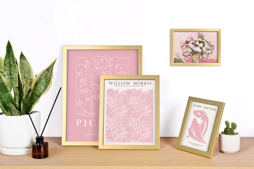 ANERZA 16 PCS Framed Pink Wall Art Decor, Matisse Wall Prints for Bedroom, Gallery Wall Frame Set, Minimalist Posters for Living Room Aesthetic, Collage Kit, Teen Girls Dorm Home Artwork - color: Pink, size: 12"x15" Framed