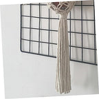 ORFOFE Handmade Cotton Rope Hanging Planter Bohemian Style Indoor Wall Decor for Succulents and Flower Pots Woven Sling Basket for Balcony and Office