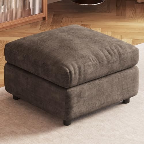 Guyii Storage Stool Modern Sofa Ottoman Brown Living Room Ottomans Fabric Modern Sofa Seat Shoes Changing Stool with Large Storage for Living Room - color: Brown, size: ottoman