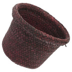 NUOBESTY Round Seagrass Planter Basket: 5.5x7.1" Woven Pots Cover Plant Pots Containers - Wicker Plant Basket Desktop Sundries Container - for