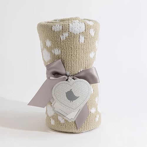 Living Textiles Taupe Sun Flower Chenille Soft Baby Blanket Knitted Reversible Premium Cozy Fabric for Best Comfort Infant, Toddler, Newborn, Swaddle,Nursery,Boy,Girl,Unisex,Crib,Stroller,Gift 40x30in - color: Taupe Sun Flower