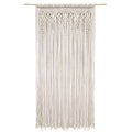 Foreate Macrame Curtains Long Cotton Macrame Wall Hanging Boho Beaded Curtain for Window Doorway Handmade Wedding Backdrop Room Divider, 1 Panel 79" L x 35" W - size: 35.5"W x 79"L (Pack of 1)