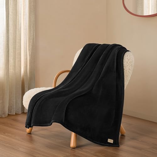 UGG Coco Throw Blanket – Soft & Cozy Plush Blanket for Couch, Perfect for Home Decor, House Warming Gifts or Luxurious Birthday Gifts for Women, 50" x 70", Black Ink - color: Black