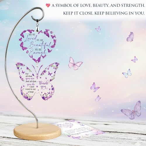 Thank You Gifts - Retirement Gifts for Women, Nurse, Coworkers, Teacher, Boss, Retirement Farewell Going Away - Appreciation Gift Little Reminders You are Enough - Motivational Office Desk Decor - color: 15 - Thank You Butterfly