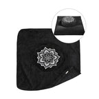 Meditation Zafu Cushion Set,Removable Machine-Washable Luxury Velvet Cover (Black（Only Cover）) - color: Black（only Cover）