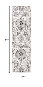 SAFAVIEH Madison Collection Runner Rug - 2'3" x 8', Cream & Silver, Boho Chic Glam Paisley Design, Non-Shedding & Easy Care, Ideal for High Traffic Areas in Living Room, Bedroom (MAD600D) - color: Cream/Silver, size: 2'3" x 8' (Runner)