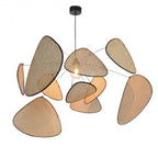 Bamboo Pendant Light Bamboo Art Pendant Rattan Hanging Lamps Wicker Rattan Ceiling Lamp Chandelier Light Fixtures for Kitchen Living Room Bedroom Dining Room