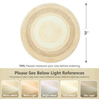 Asrug Imitation Jute Low Pile Round Rug Area Rug Washable Non-Slip Circle Rug Soft Plush Touch Circle Rugs Round for Kitchen Bathroom Living Bedroom Nursery, Carpet 3ft /36 inch/91 cm Brown/Beige - color: Brownbeige, size: 3ft