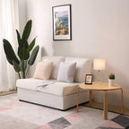 Gold Small Table Lamp Set of 2, Modern Bedside Nightstand Lamps with Geometric Metal Base White Fabric Shade, Cute Desk Lamp for Living Room Bedroom - color: Gold-2 Pack