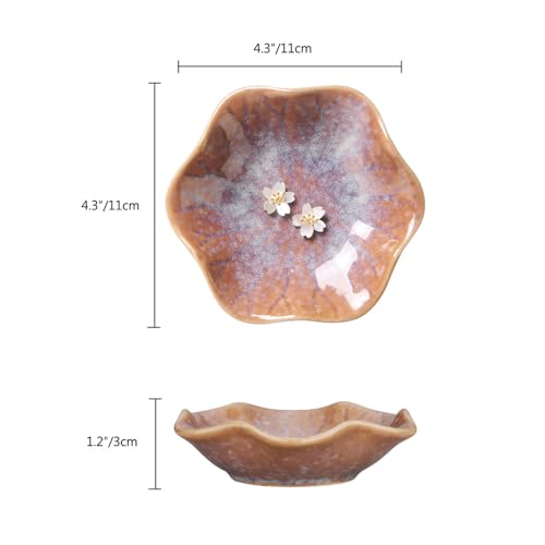 Lotus Leaf Shape Ring Holder Dish, Small Key Bowl, Ceramic Trinket Tray Jewelry Dish Organizing Necklace Earrings for Mom Friend Sister. All Jewelries Are NOT Included. Purple. - color: Purple-Lotus