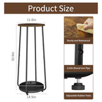 YINMIT Plant Stand Indoor, 2 Tier Wood Plant Stand, 30" Tall Vertical Flower Pot Stand, Round Corner Plant Shelf, Planter Pot Holder for Balcony Garden Patio Living Room - size: 30 In