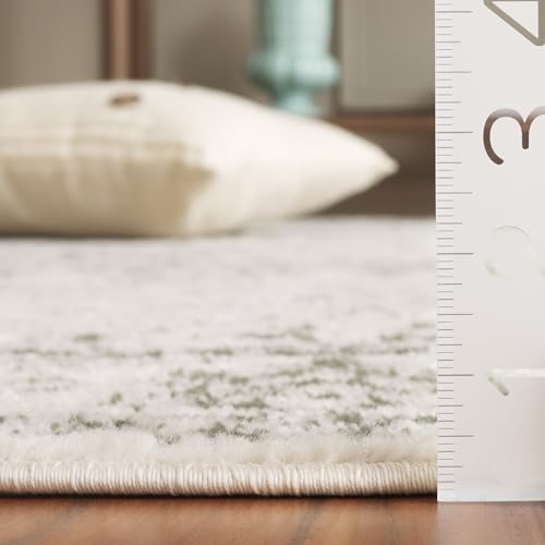 SAFAVIEH Adirondack Collection Area Rug - 2'6" x 4', Ivory & Dark Green, Distressed Vintage Floral Design, Non-Shedding & Easy to Clean, Ideal for Hallway, Foyer, Entryway, Accent Space (ADR109X) - color: Ivory/Dark Green, size: 2'6" x 4' (Rectangular)