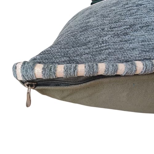 2Pcs 18x18 in Spring Green Vintage Embroidered Throw Pillow Covers for Sofa Couch,Green Cushion Headboard Pillow Euro Sham Covers for Living Room,Bedroom - color: Green