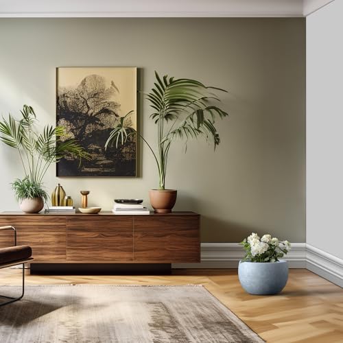 Kante 15.7" Dia Round Concrete Planter, Outdoor/Indoor Large Bowl Plant Pots with Drainage Hole and Rubber Plug for Garden Patio Balcony Home, Slate Gray - color: Slate Gray, size: 15.7" d