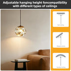 Modern Amber Concave Glass Pendant Light, 2-Pack Kitchen Island Lighting Single Globe Pendant Light Fixtures Century Kitchen Island Pendant Light for Bedroom Dining Room Light (Without Bulbs) - color: Amber-1 Light-2PC