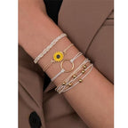 choice of all String Bracelets for Women Boho Wave Surfer Beach Wear Cute Bracelets Set Summer Friendship Jewelry Accessories Beach Stuff - color: A1:4 pcs brown white surfer bracelets