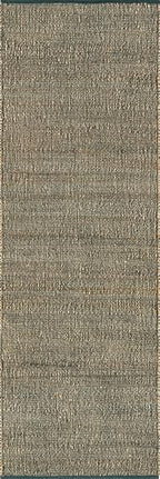 Nuloom Elfriede Handmade, Green/Natural, 2'6" x 8', Solid, Rustic, Jute, Soft and Textured, High Traffic, Stain Resistant, Easy Clean, Durable Area Rug for Bedroom, Living Room, Dining, Den, Foyer - color: Green, size: 2'6" x 8' (Rectangular)