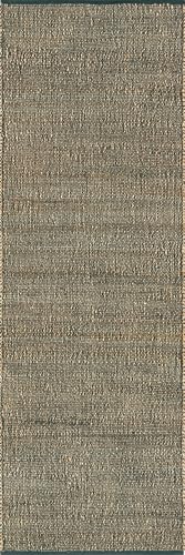 Nuloom Elfriede Handmade, Green/Natural, 2'6" x 8', Solid, Rustic, Jute, Soft and Textured, High Traffic, Stain Resistant, Easy Clean, Durable Area Rug for Bedroom, Living Room, Dining, Den, Foyer - color: Green, size: 2'6" x 8' (Rectangular)