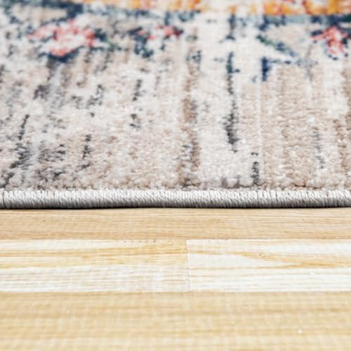 Paco Home Vintage Rug Oriental Design with Modern Ornaments in Faded Beige, Size: 2'8" x 4'11" - color: Beige, size: 2'8" x 4'11" (Rectangular)