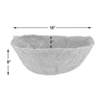 Arcadia Garden Products Extra Durable CB52 18-inch Coco Liner for Half Round Circle Wall Mounted Planters, Natural Coconut Fiber Replacement Liner for Garden Outdoor Flower Pots - size: 18-Inch, style: Wall Manger