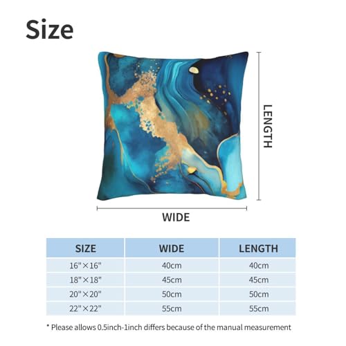 Marble Throw Pillow Covers 18 X 18 Inch Set of 2 Pillow Cases Decoration Cushion Cover for Sofa Bedroom Living Room Outdoor - color: Marble