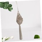 ORFOFE Handmade Cotton Rope Hanging Planter Bohemian Style Indoor Wall Decor for Succulents and Flower Pots Woven Sling Basket for Balcony and Office