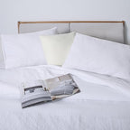 YINFUNG Waffle Duvet Cover King Cotton Textured Duvet Cover Set Striped Waffle Weave Knit Bedding Set Crisp White Farmhouse Luxury 104x90 - color: White, size: King