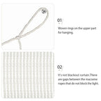onaner Boho Wall Macrame Hanging with Hanging Rope,Boho Wall Hangings Woven Tapestry,Natural Cotton Handwoven Tapestry,Macrame Decor for Windows,Walls,and Above Bed Decor,28"x39"