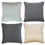 Decorative Throw Pillow Covers, Set of 4, 18x18 Inch Neutral Gray Slub Linen Accent Pillow Covers, Grey Neutrals - color: Gray Neutrals