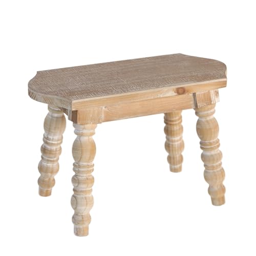 dwellington Wooden Bathroom Wood Foot Stool for Adults Kids, Bedside Step Planter Stool for Kitchen(Natural) - color: Natural