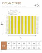 Yellow Stripes Kitchen Runner Rug 2'x4', Washable Woven Cotton Area Rug with Tassels Bathroom Hallway Rug, Farmhouse White Simple Vertical Striped Entryway Bedroom Rug Non Slip Throw Rug Carpet - color: Yellow, size: 2 x 4 ft
