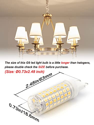 Ziomitus G9 Led Bulbs Dimmable 4000k Natural White,G9 40W 50W 60W T4 Halogen Replacement,No Flicker G9 6W AC120V Dimmable Neutral LED Bulbs for Chandelier Pendant Lighting,600 LM(5Pack) - color: 4000k Natural White, size: 6 Watts