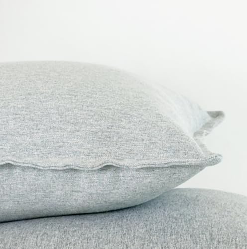 Decorative Throw Pillow Covers, Set of 4, 18x18 Inch Neutral Minimalist Linen Accent Pillow Covers, White - color: White