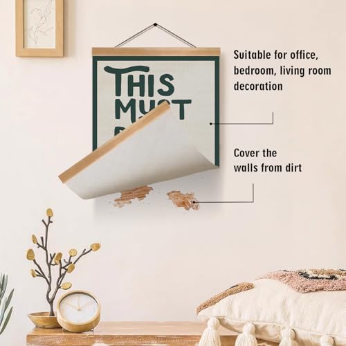 ZTGDA This Must Be The Place Wall Art Poster,Positive Wall Decor Poster,Inspiring Art Hanging Wall Painting With Frame,Green Preppy 70sVintage Canvas Wall Hanging Decor for Home and Office (Green) - color: Green