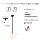 Modern 3 Pack Black Gold Pendant Lights for Kitchen Island, Brushed Brass Modern Hanging Light with Clear Glass Shade, Adjustable Metal Rod Pendant Lighting for Dining Room, Living Room, Bar, Entryway - color: Black+brass 3PK