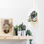 Modern Minimalist Bohemian Style Hanging Planters Plant Net Pocket Hand Woven Hanging Basket Holder Tapestry Flower Basket with Exquisite Tassel Indoor Balcony Decoration (Tassel) - size: Tassel