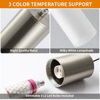 Modern Pendant Lights Kitchen Island 3 Pack LED Pendant Lighting Brushed Nickel with Milky White Lampshade Adjustable Hanging Ceiling Light for Dining Room Bath Entryway, 3000K-6000K - color: Brushed Nickel, size: 1-Light 3-Pack