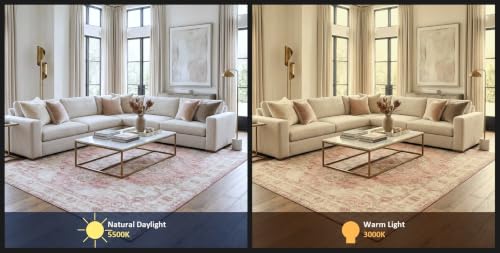 BoutiqueRugs Pink Oriental Traditional 8x10 Large Area Rug Cream Plum Beige Floral Medallion Kandos Great Room Open Concept Master Bedroom Large Dining Room 7'9" x 9'6" Stain Resistant Non-Shedding - color: Cream/Pink/Plum, size: 7'10" x 9'6" (Rectangular