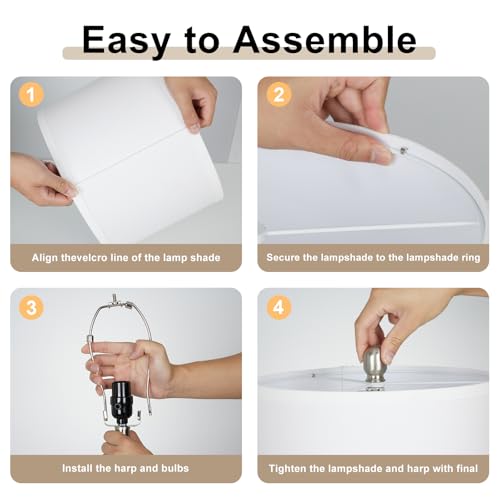 24.5" Modern Ceramic Table Lamp for Nightstand, Farmhouse Bedside Lamp for Bedroom, Small Table Lamp for Living Room End Table, Beige (1 Pack) - color: Beige - 24.5"H - 1 Pack