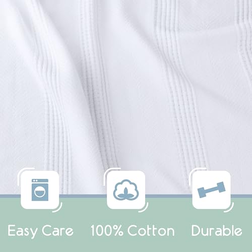 Vellux 100% Cotton Blanket, Queen, 90x90, White | Soft, Breathable Knit, Lightweight, All Season, Machine Washable, Oeko-Tex Certified, Hotel Quality - color: White, size: Queen