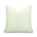 Hofdeco Premium Coastal Hampton Outdoor Performance Throw Pillow Cover Only, 22"x22" Water Repellent, UV and Fade Resistant for Backyard, Couch, Poolside, Grass Green Woven Coastline Stripes - color: Grass Green Coastline Stripes 22"x22"