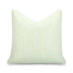Hofdeco Premium Coastal Hampton Outdoor Performance Throw Pillow Cover Only, 22"x22" Water Repellent, UV and Fade Resistant for Backyard, Couch, Poolside, Grass Green Woven Coastline Stripes - color: Grass Green Coastline Stripes 22"x22"